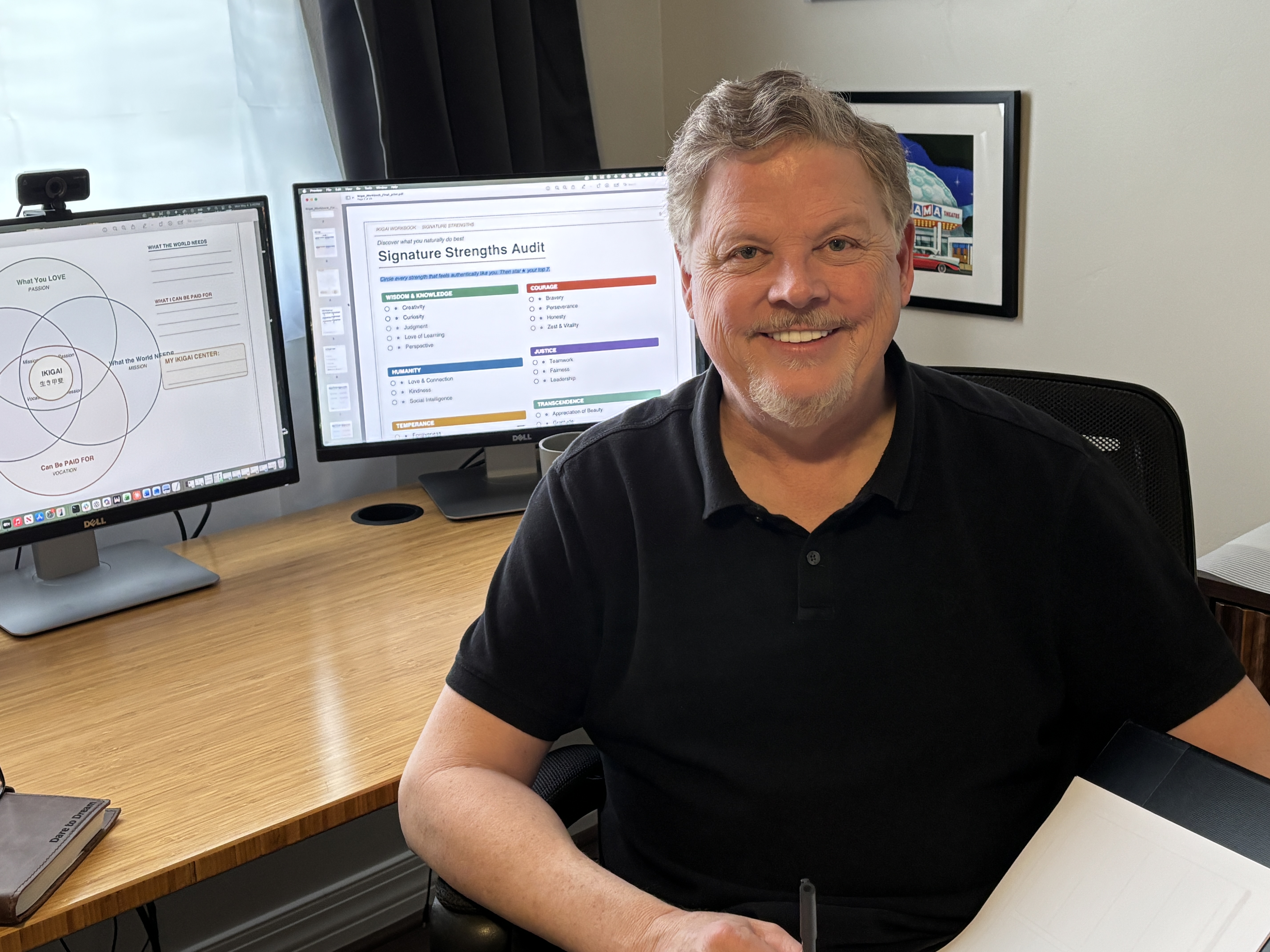Matt Stevens, creator of ClearerPath, at his desk